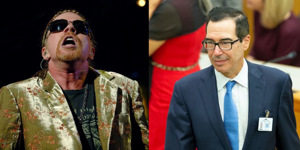 Mnuchin Asks Axl Rose What He Has Done For Liberia